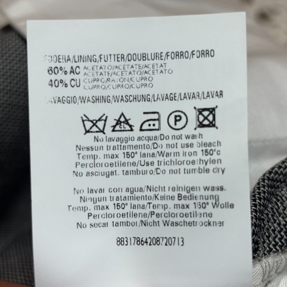 Zanella Nordstrom Gray Microdots Wool Dress Pants Slacks 48x32 Trousers‎ Italy - Picture 10 of 11